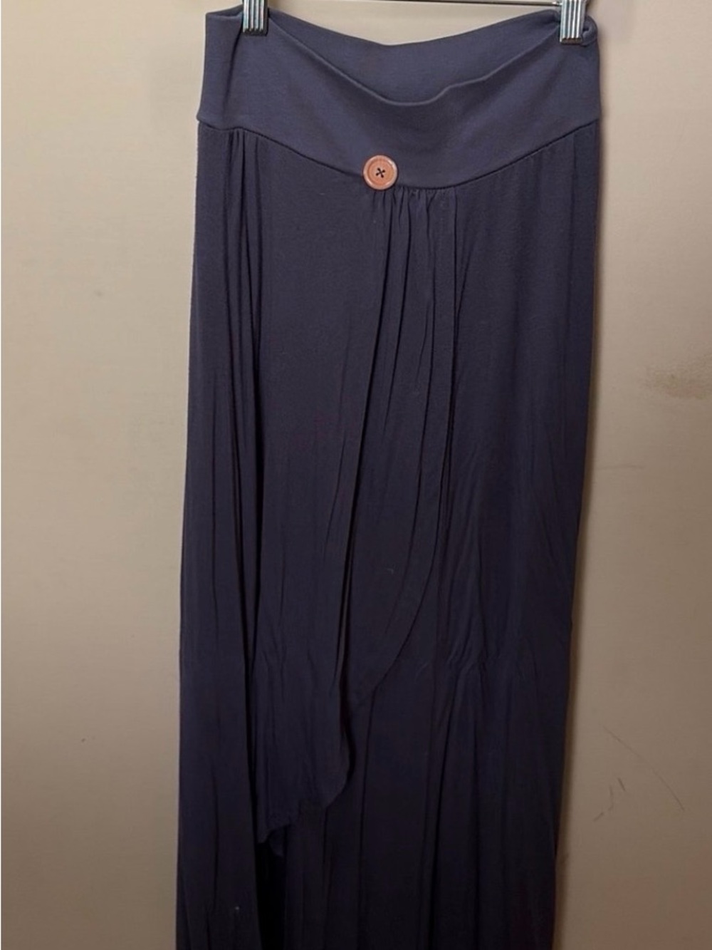 Matilda Jane Women's Gray Maxi Skirt with Button Detail